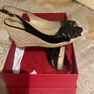 Valentino Bow Wedge Sandal 38